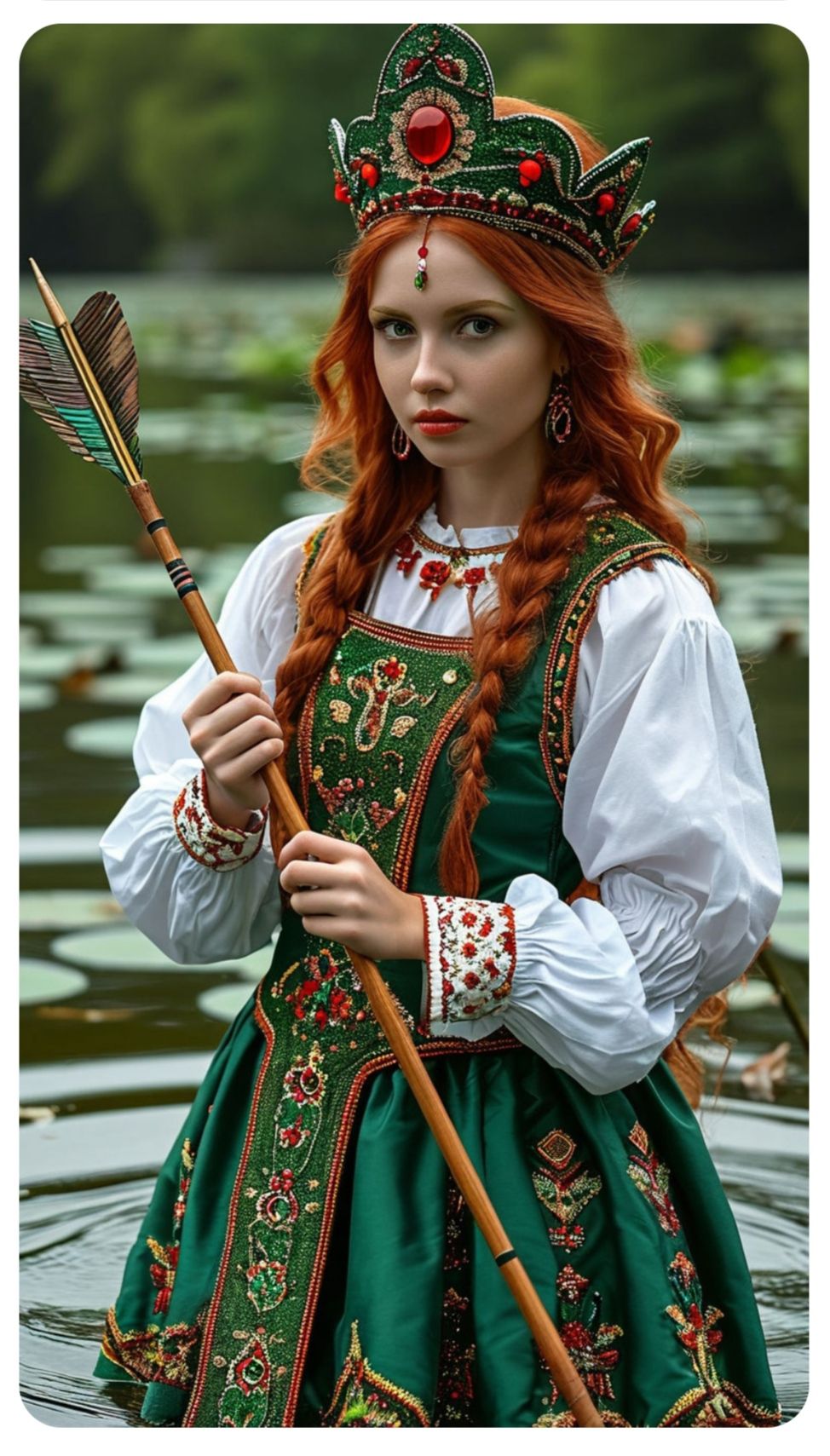 Nude girl Girls in Slavic costumes in Deyan